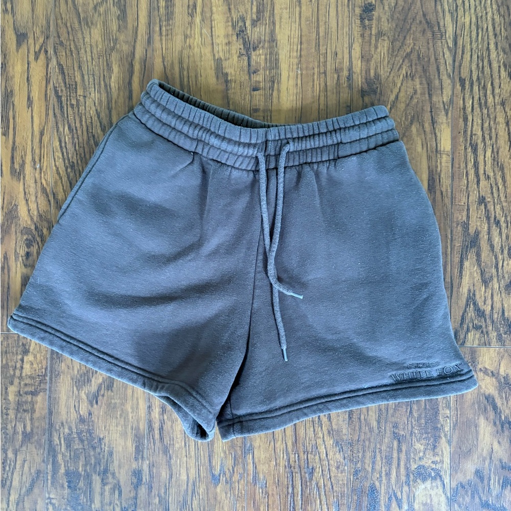 White fox sweatshorts